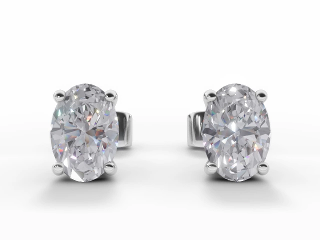 Oval Cut Diamond Earrings